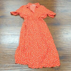 BB Dakota Steve Madden Red Floral Maxi Dress